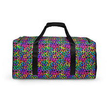 Load image into Gallery viewer, Neon Rainbow Leopard Duffle bag
