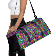 Load image into Gallery viewer, Neon Rainbow Leopard Duffle bag
