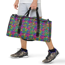 Load image into Gallery viewer, Neon Rainbow Leopard Duffle bag
