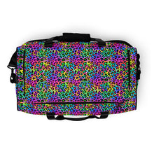 Load image into Gallery viewer, Neon Rainbow Leopard Duffle bag
