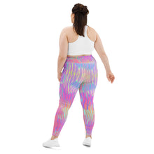 Load image into Gallery viewer, Neon Stripes Plus Size Leggings
