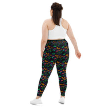 Load image into Gallery viewer, Neon Pumpkin Plus Size Leggings
