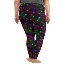 Load image into Gallery viewer, Neon Web Plus Size Leggings
