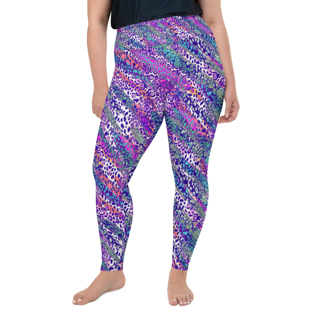 Cheetah Swirl Plus Size Leggings