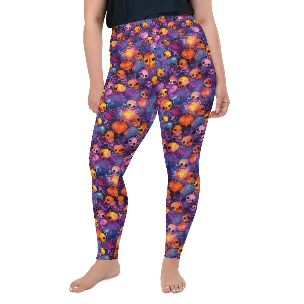 Ink Skull Plus Size Leggings