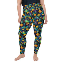 Load image into Gallery viewer, Majestic Pumpkin Ink Plus Size Leggings
