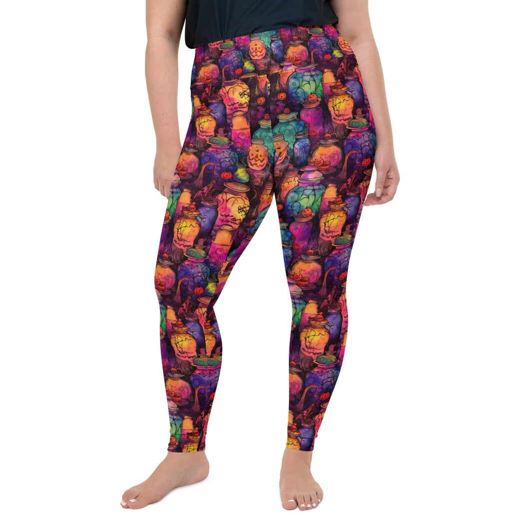 Pumpkin Spell Ink Plus Size Leggings