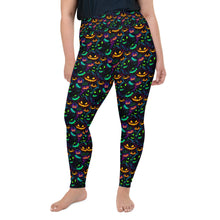 Load image into Gallery viewer, Neon Pumpkin Plus Size Leggings
