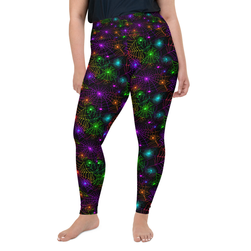 Neon Web Plus Size Leggings