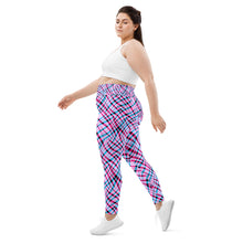 Load image into Gallery viewer, Pink Stripe Plus Size Leggings
