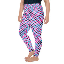 Load image into Gallery viewer, Pink Stripe Plus Size Leggings
