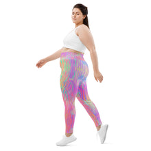 Load image into Gallery viewer, Neon Stripes Plus Size Leggings
