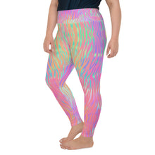 Load image into Gallery viewer, Neon Stripes Plus Size Leggings
