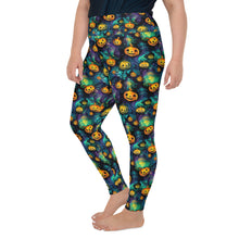 Load image into Gallery viewer, Majestic Pumpkin Ink Plus Size Leggings
