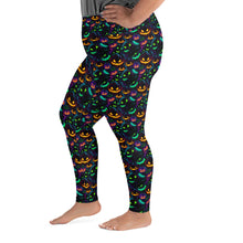 Load image into Gallery viewer, Neon Pumpkin Plus Size Leggings
