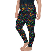 Load image into Gallery viewer, Neon Pumpkin Plus Size Leggings
