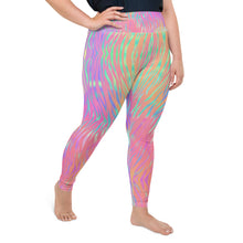 Load image into Gallery viewer, Neon Stripes Plus Size Leggings
