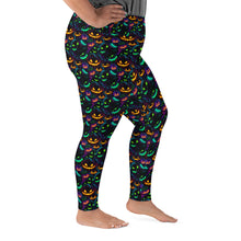 Load image into Gallery viewer, Neon Pumpkin Plus Size Leggings
