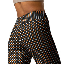 Load image into Gallery viewer, White/Orange Polka Dot Yoga Leggings
