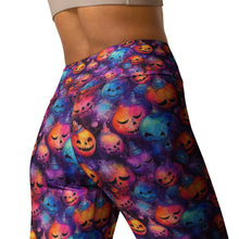 Load image into Gallery viewer, Watercolor Ink Pumpkin Yoga Leggings
