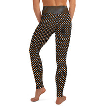 Load image into Gallery viewer, White/Orange Polka Dot Yoga Leggings
