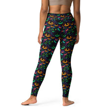 Load image into Gallery viewer, Neon Pumpkin Yoga Leggings
