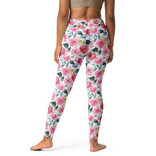 Load image into Gallery viewer, Spring Floral Watercolor Yoga Leggings
