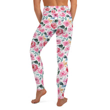 Load image into Gallery viewer, Spring Floral Watercolor Yoga Leggings
