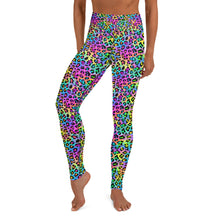 Load image into Gallery viewer, Neon Rainbow Leopard Yoga Leggings
