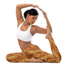 Load image into Gallery viewer, Orange Mystic Spider Web Yoga Leggings
