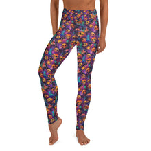 Load image into Gallery viewer, Watercolor Ink Skull Yoga Leggings
