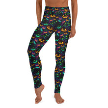 Load image into Gallery viewer, Neon Pumpkin Yoga Leggings
