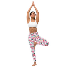 Load image into Gallery viewer, Spring Floral Watercolor Yoga Leggings
