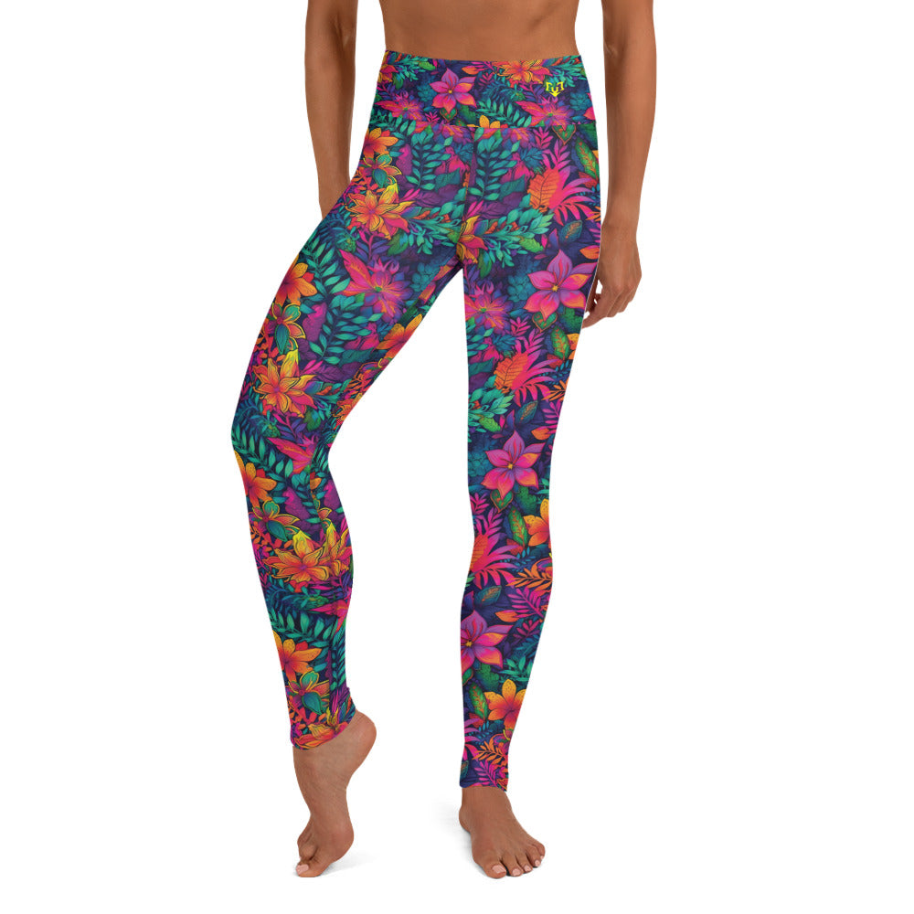 Jungle Floral Yoga Leggings