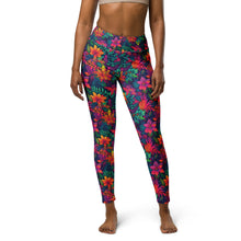 Load image into Gallery viewer, Jungle Floral Yoga Leggings
