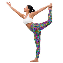 Load image into Gallery viewer, Neon Rainbow Leopard Yoga Leggings
