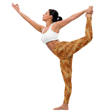 Load image into Gallery viewer, Orange Mystic Spider Web Yoga Leggings
