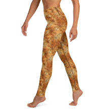 Load image into Gallery viewer, Orange Mystic Spider Web Yoga Leggings
