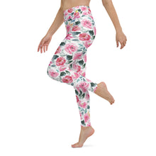 Load image into Gallery viewer, Spring Floral Watercolor Yoga Leggings
