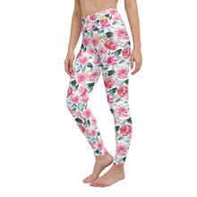 Load image into Gallery viewer, Spring Floral Watercolor Yoga Leggings
