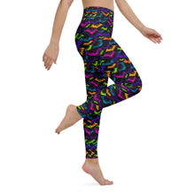 Load image into Gallery viewer, Neon Bats Yoga Leggings
