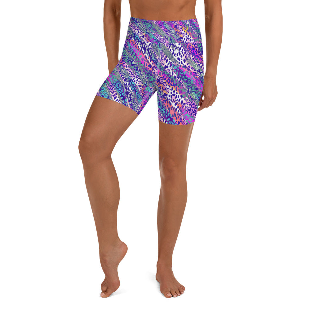 Cheetah Swirl Yoga Shorts