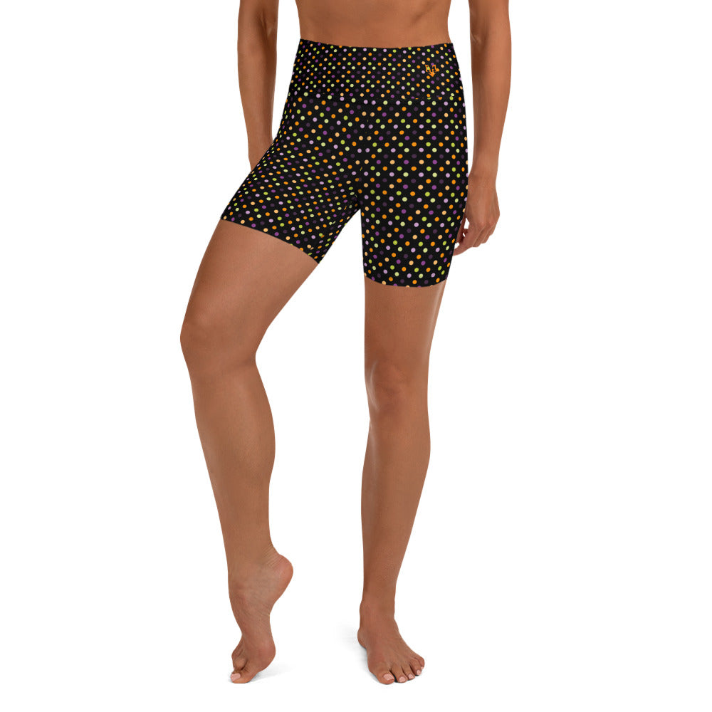 Holiday Polka Dot Yoga Shorts