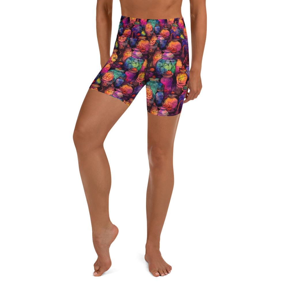 Pumpkin Spell Ink Yoga Shorts