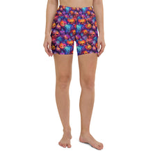 Load image into Gallery viewer, Watercolor Ink Pumpkin Yoga Shorts
