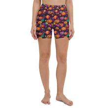 Load image into Gallery viewer, Mystical Ink Pumpkin Patch Yoga Shorts
