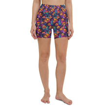 Load image into Gallery viewer, Watercolor Ink Skull Yoga Shorts
