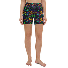 Load image into Gallery viewer, Neon Pumpkin Yoga Shorts
