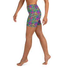 Load image into Gallery viewer, Neon Rainbow Leopard Yoga Shorts
