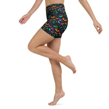 Load image into Gallery viewer, Neon Pumpkin Yoga Shorts
